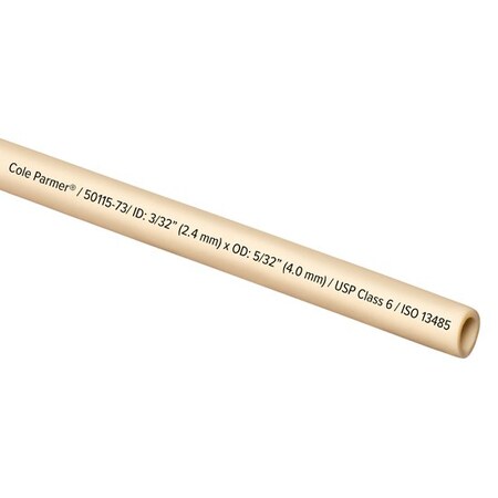 Cole Parmer TPV Tubing, Tan Opaque, 3/32in ID x 5/32in OD; 50 Ft CP-EJP1.5-2.5